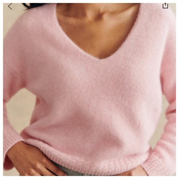 Sezane Sweaters - Sezane Pink V-Neck Sweater